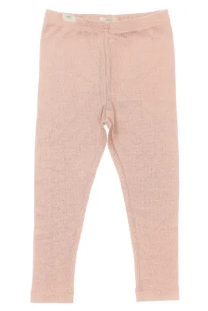 MERINO LIGHT KNITTED LEGGINGS - OLD ROSE