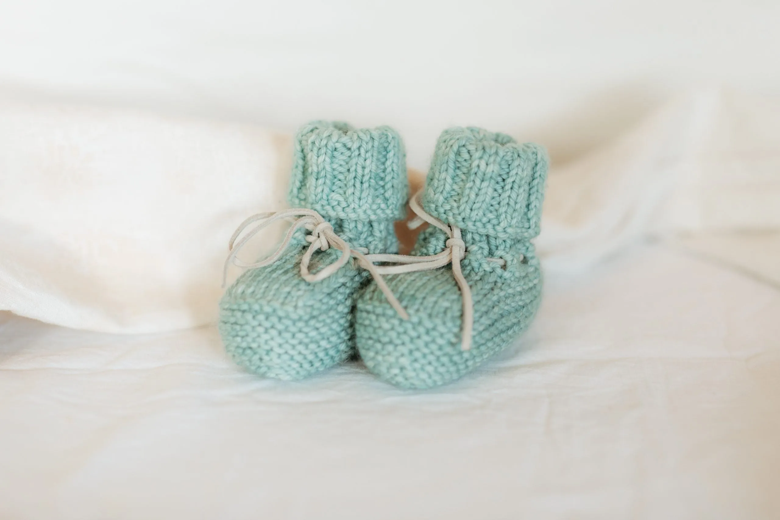 Merino Wool Baby Booties | Wool Knitted Newborn Baby Booties