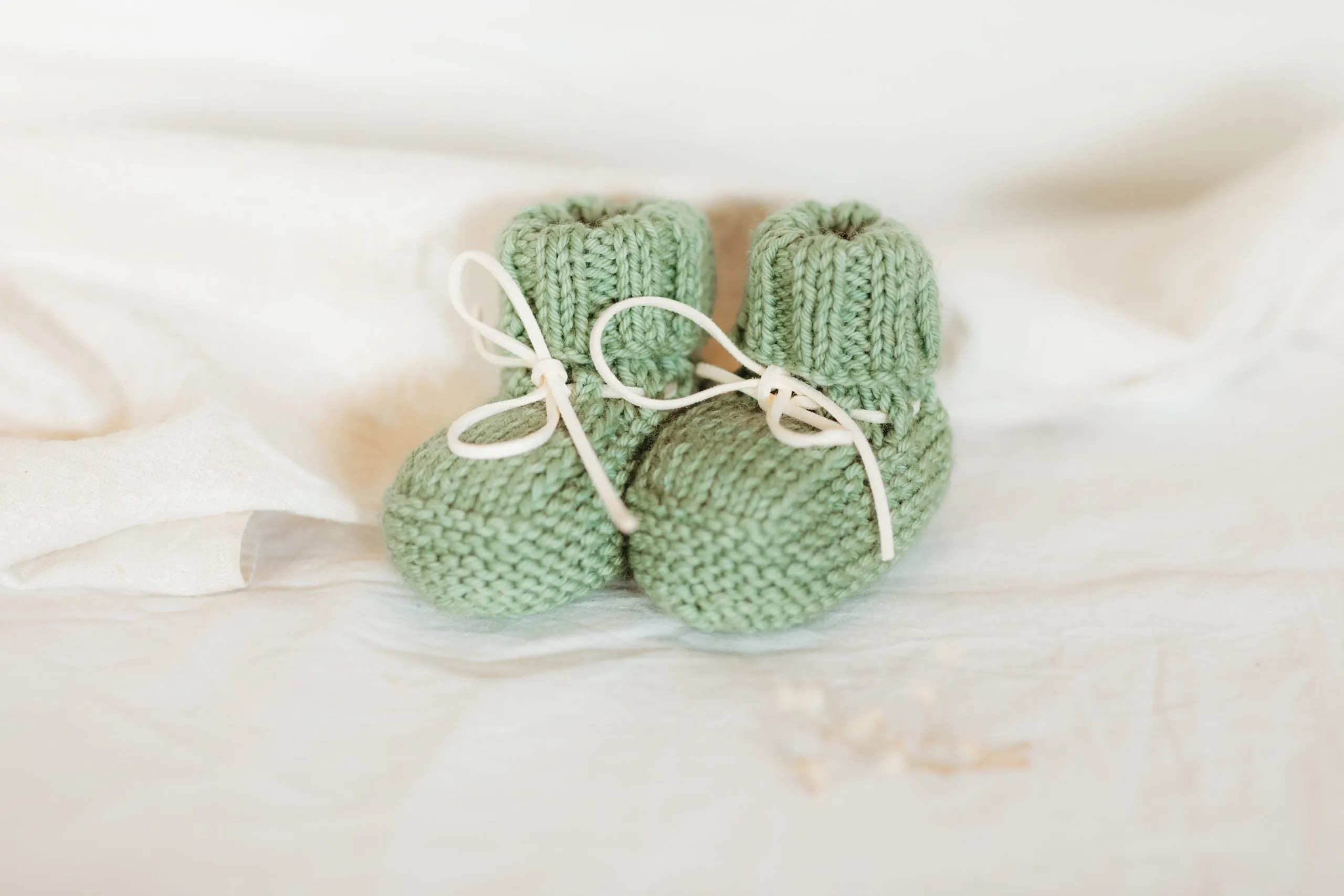 Merino Wool Baby Booties | Wool Knitted Newborn Baby Booties