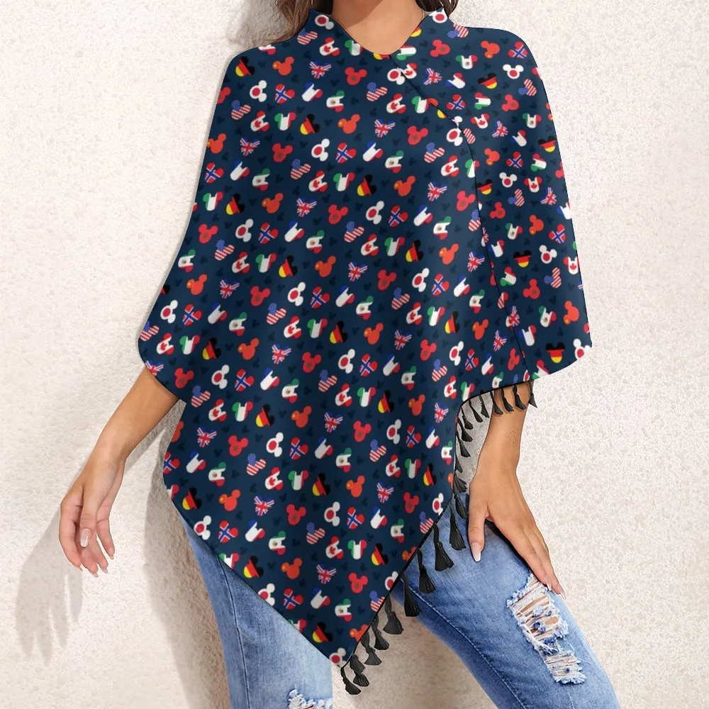 Mickey Flags Tassel Cape