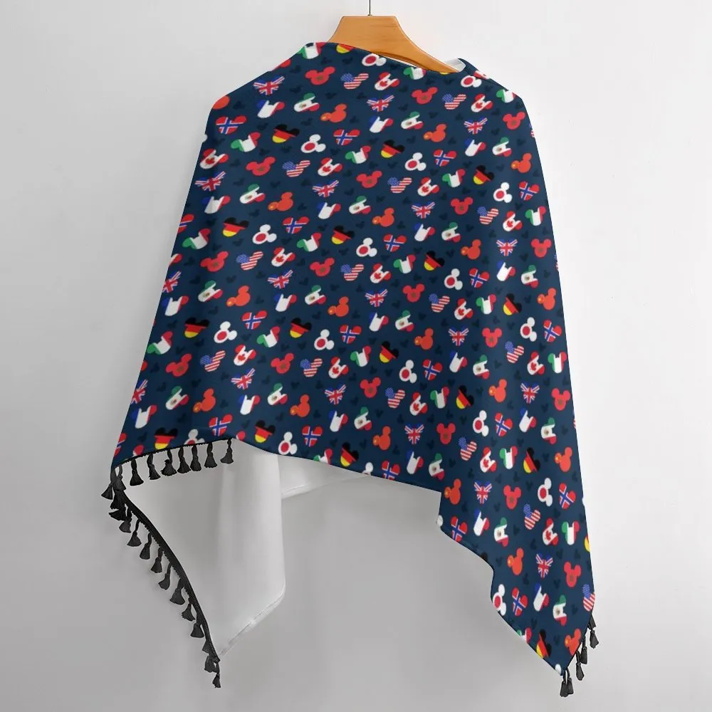 Mickey Flags Tassel Cape