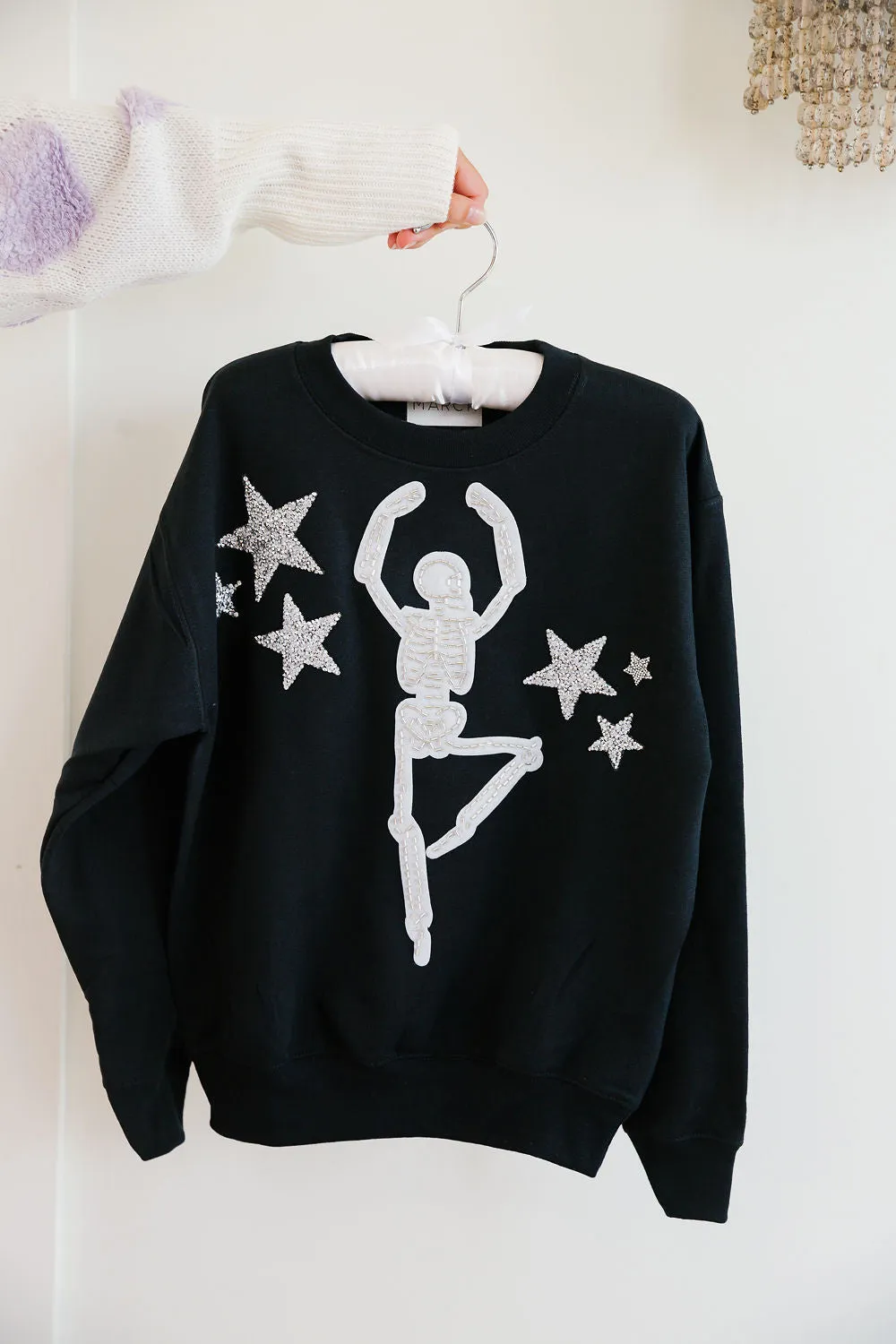 MINI KIDS DANCING SKELETON STAR PULLOVER