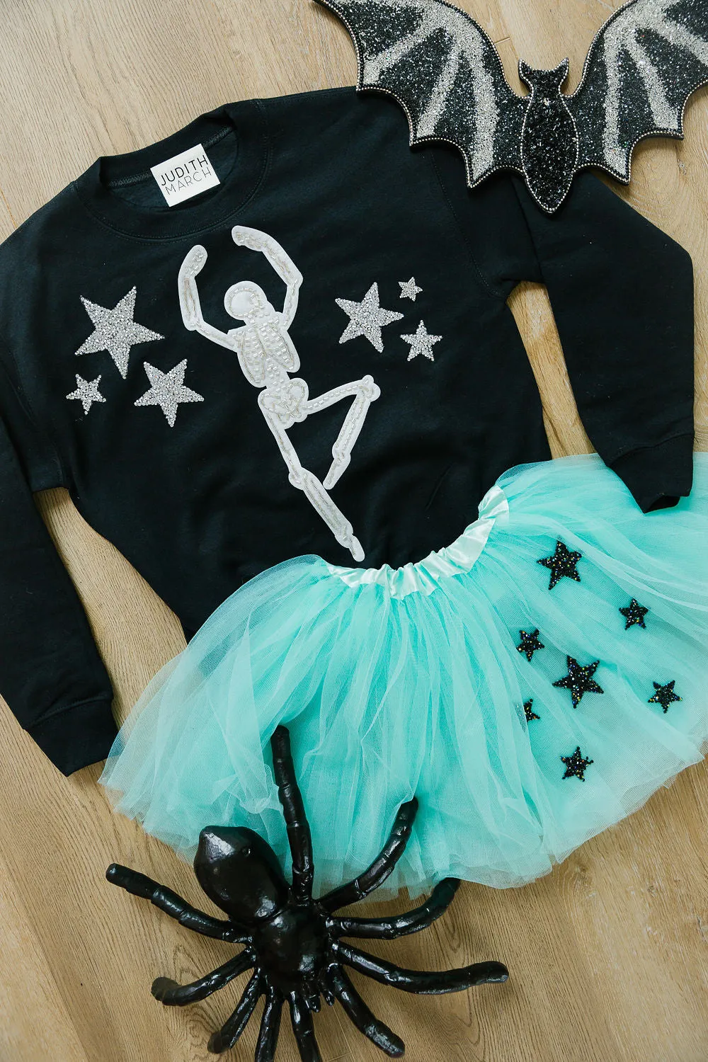 MINI KIDS DANCING SKELETON STAR PULLOVER