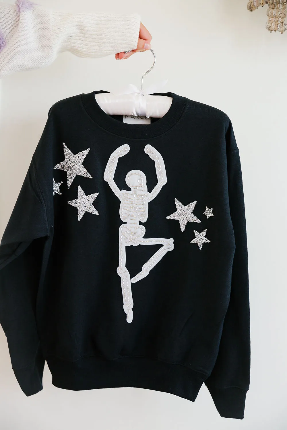 MINI KIDS DANCING SKELETON STAR PULLOVER