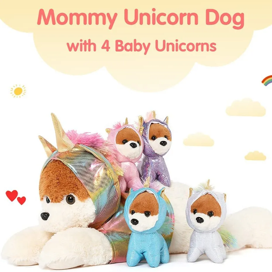 Mommy Dog Stuffed Animal Toy Set, 26 Inches