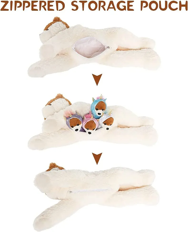 Mommy Dog Stuffed Animal Toy Set, 26 Inches