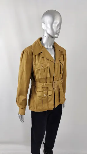 Naytex Mens Vintage Cotton Belted Norfolk Jacket, Late 1960s