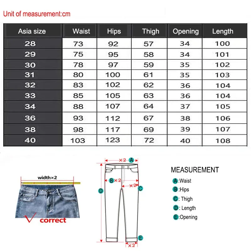 New Arrivals Regular Fit Straight Men's Business Casual Denim Pants New Arrivals Jeans Blue Black Luxury Trousers