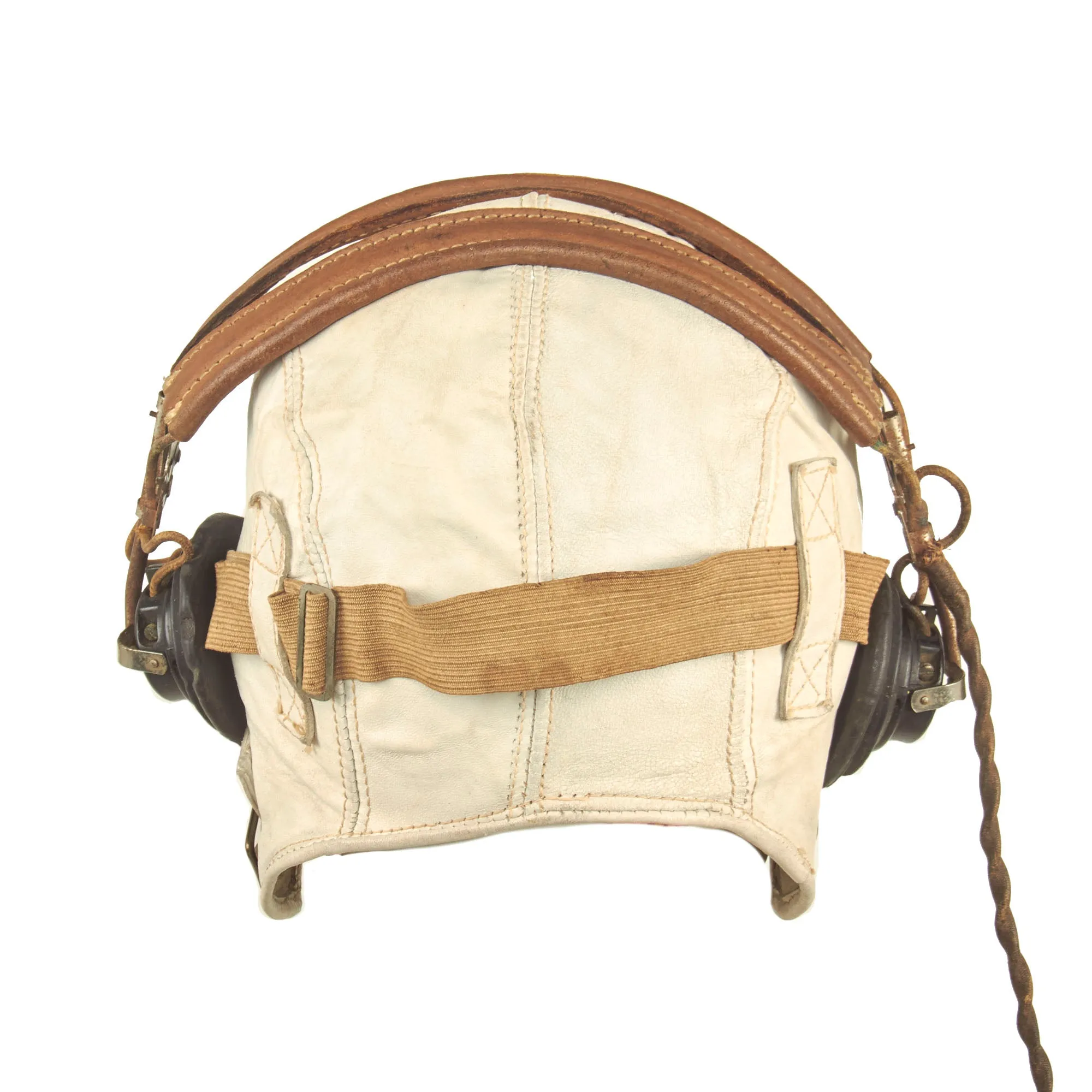 Original U.S. WWII USAAF Aviator Flight Helmet Set - AN6530 Goggles, Customized Leather Flight Helmet and Avionics