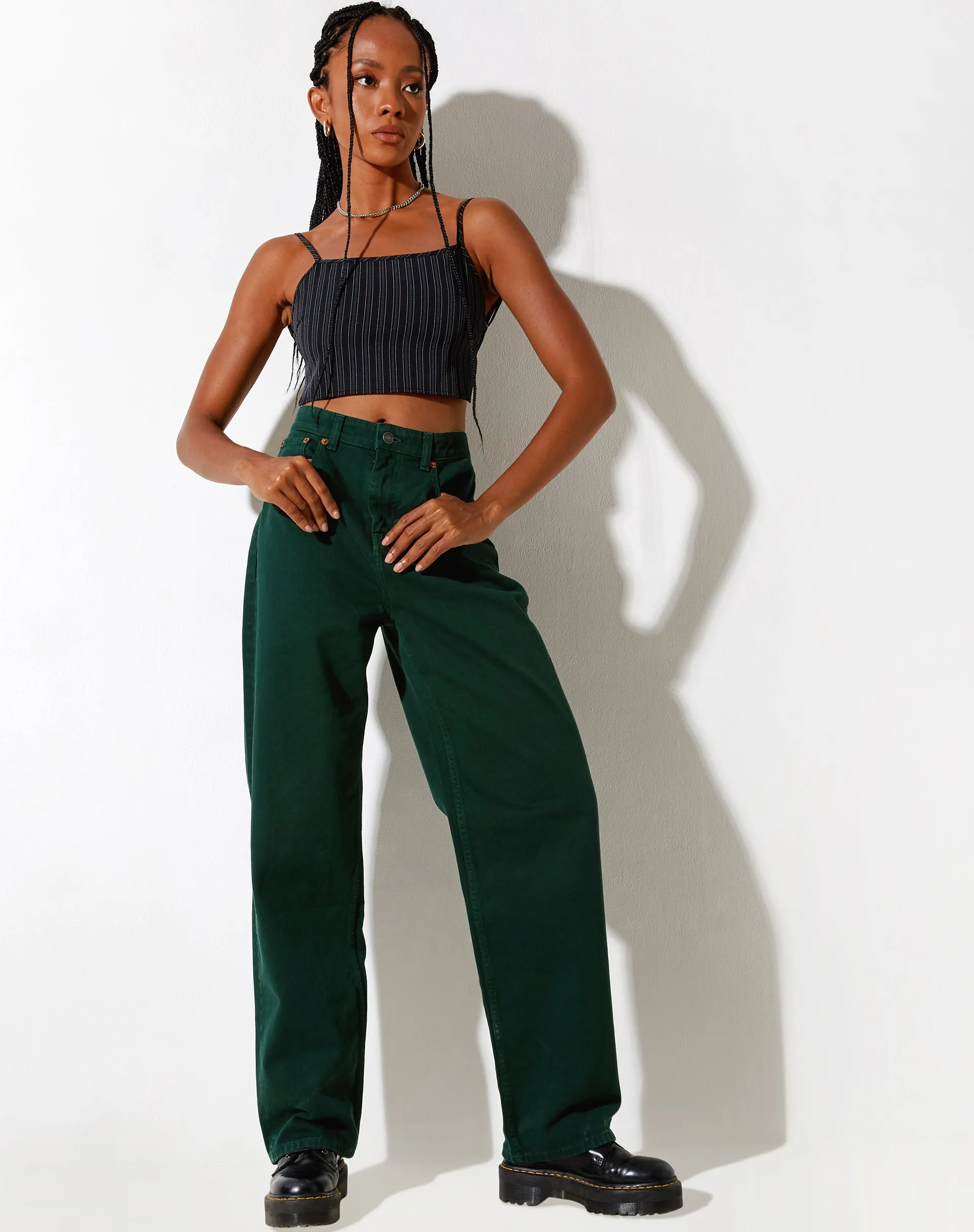 Parallel Jeans in Forest Green