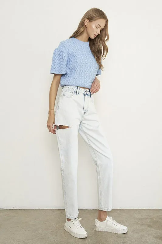 Polly High Rise Jeans - Ice