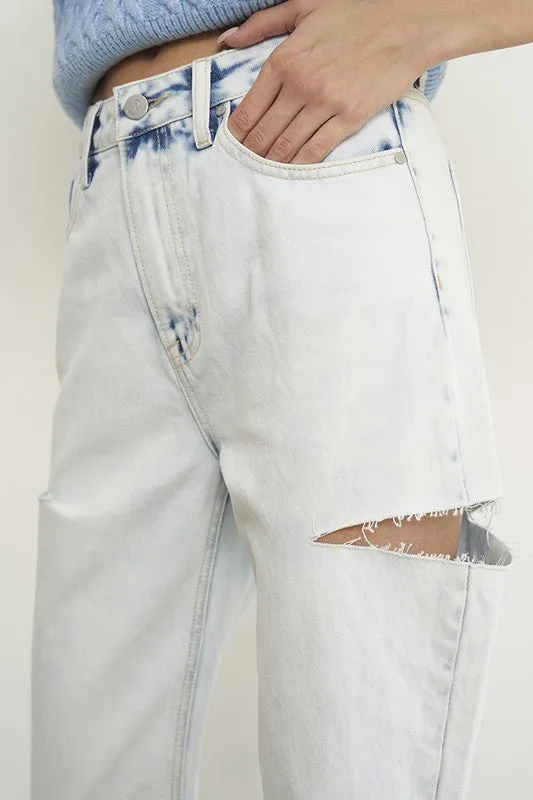 Polly High Rise Jeans - Ice