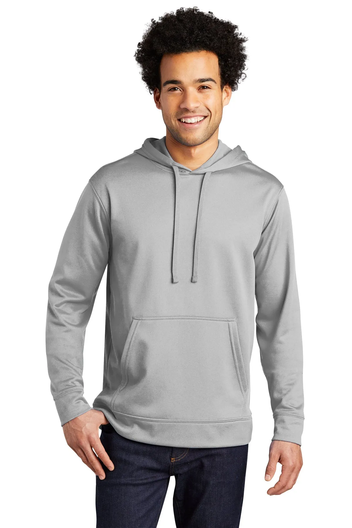 Port & Company Performance Branded Fleece Hoodies, Silver