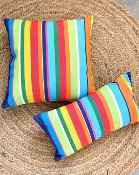 Rainbow Colorful Striped Throw Pillow | RAINBOW