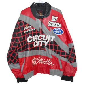 Rare Circuit City NASCAR Hut Stricklin #8 Prototype Leather Jacket (L)