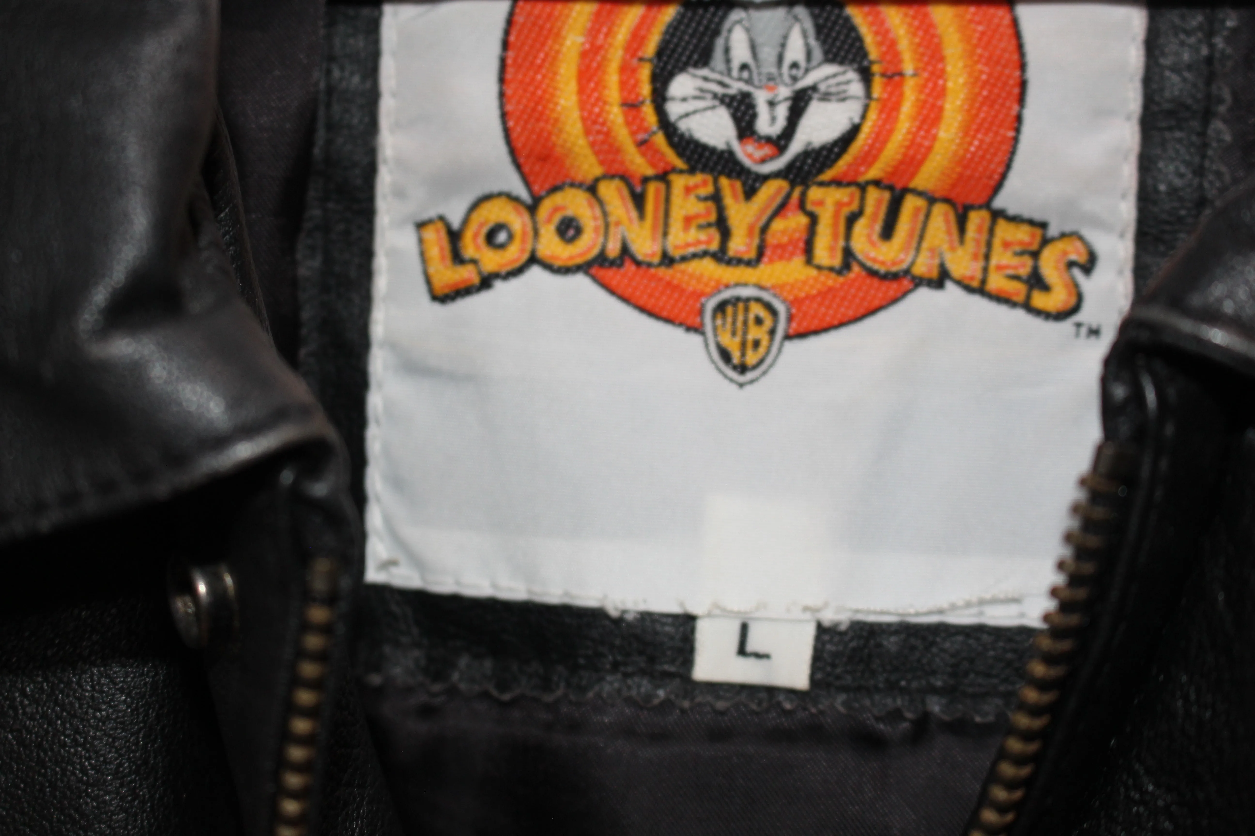 Rare Looney Tunes 1997 Leather Jacket (L)