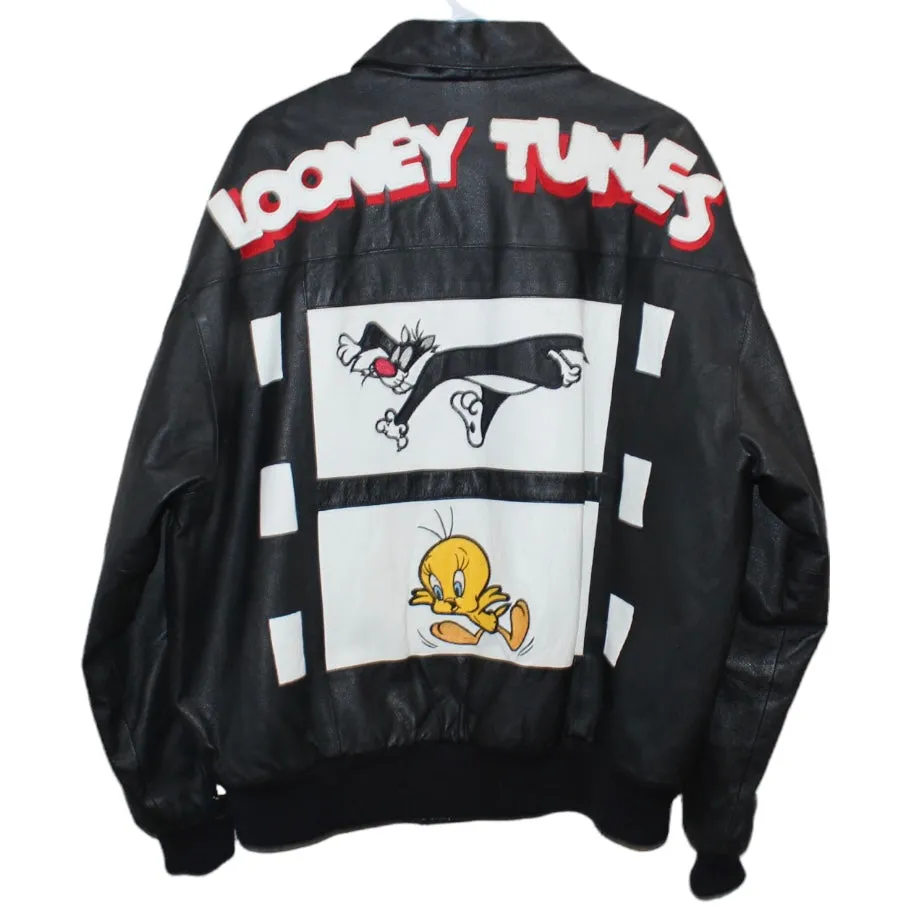 Rare Looney Tunes 1997 Leather Jacket (L)