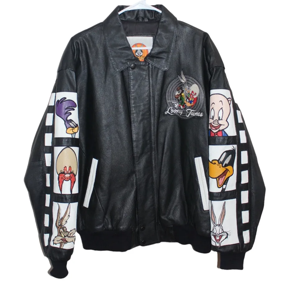 Rare Looney Tunes 1997 Leather Jacket (L)