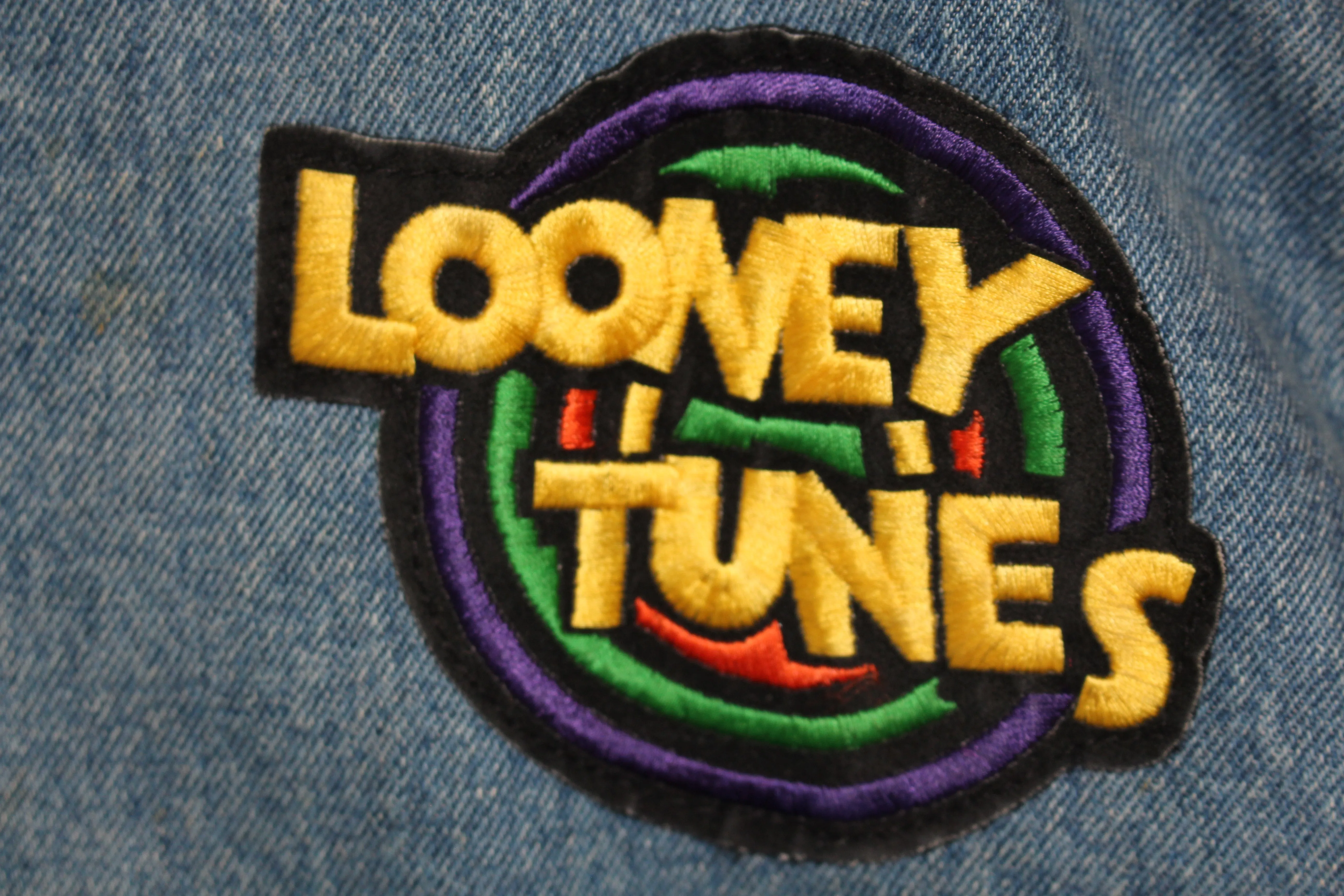 Rare Looney Tunes Leather Denim Jeff Hamilton Jacket (S)