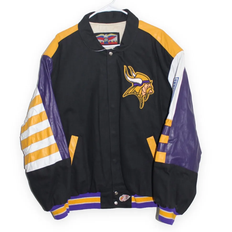 Rare Minnesota Vikings Jeff Hamilton Leather Jacket (XL)