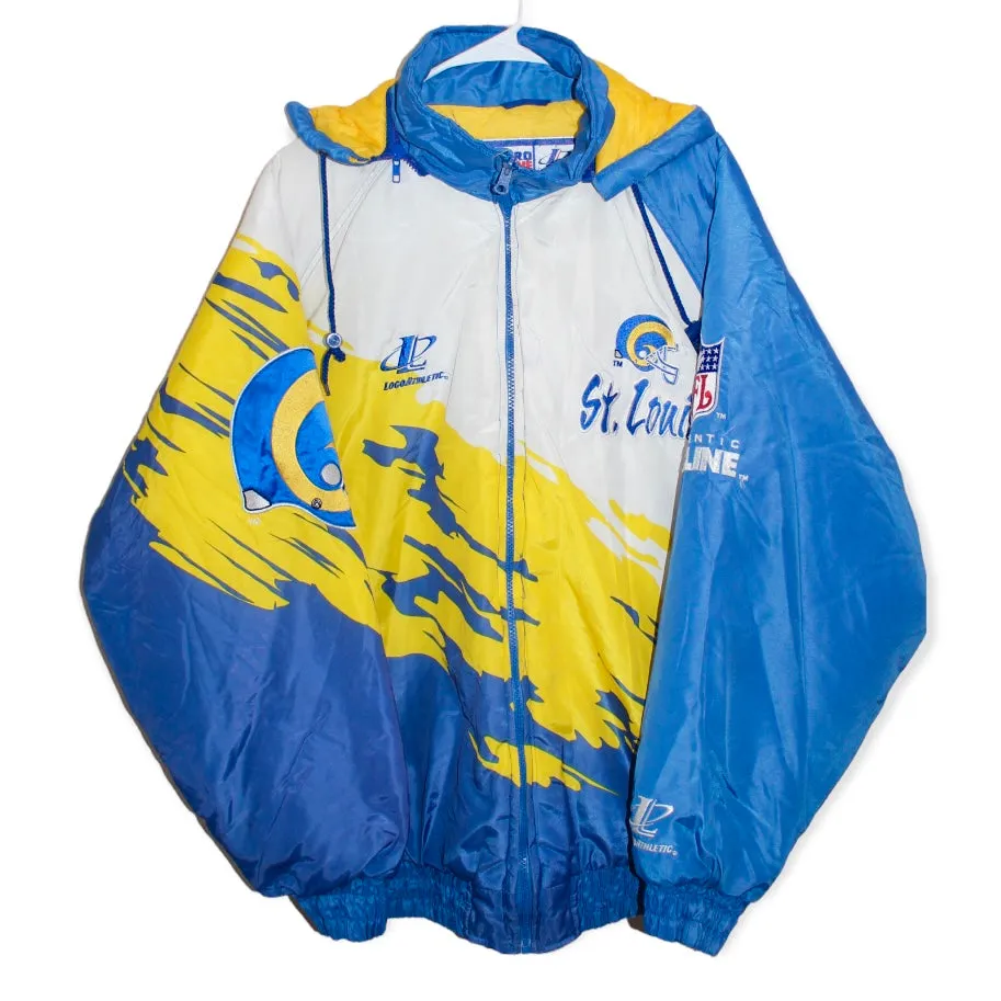 Rare St Louis Rams Logo Athletic Splash Series Puffer (XL)