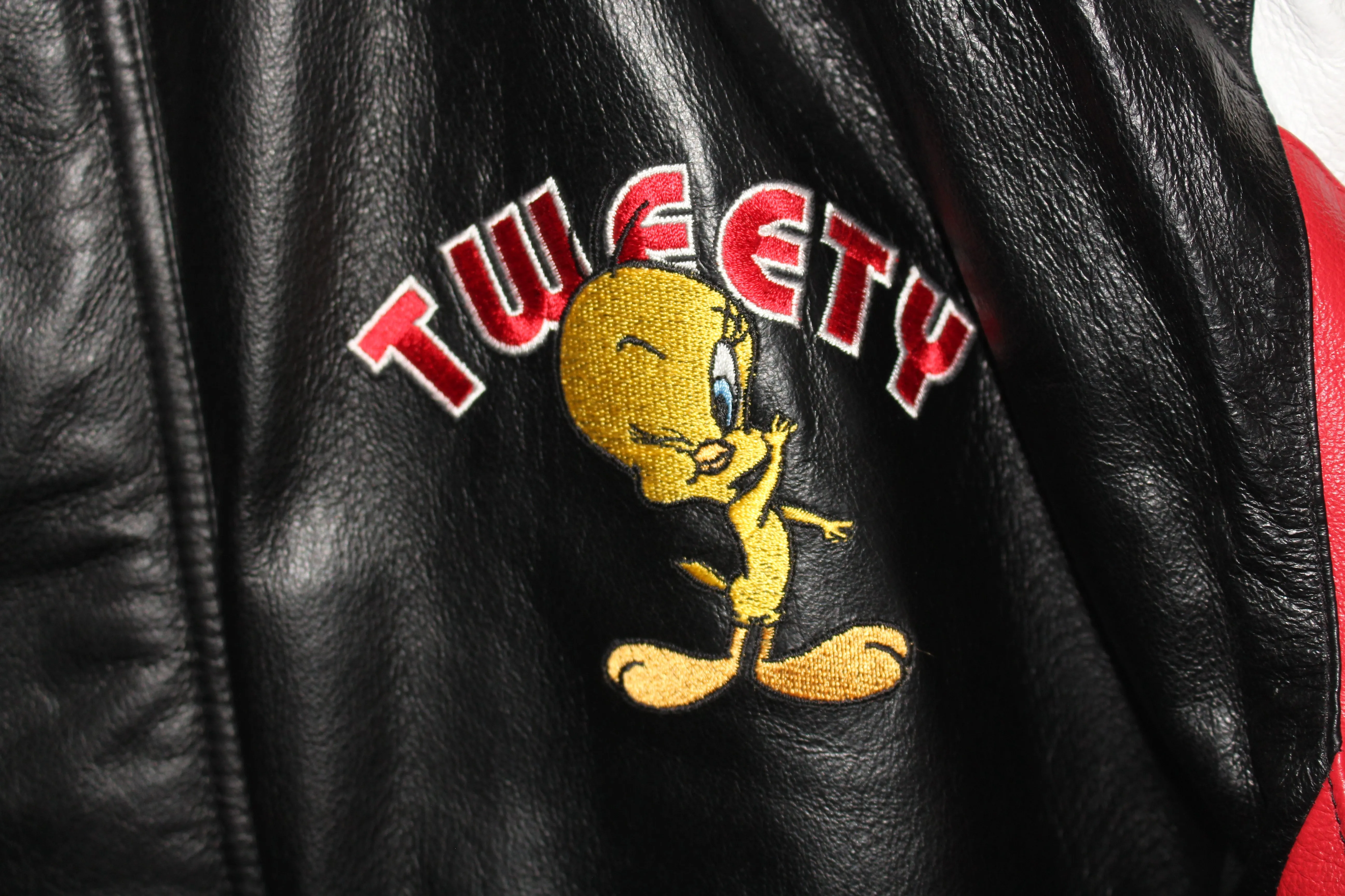 Rare Tweety Bird Looney Tunes Excelled Leather Jacket (XL)