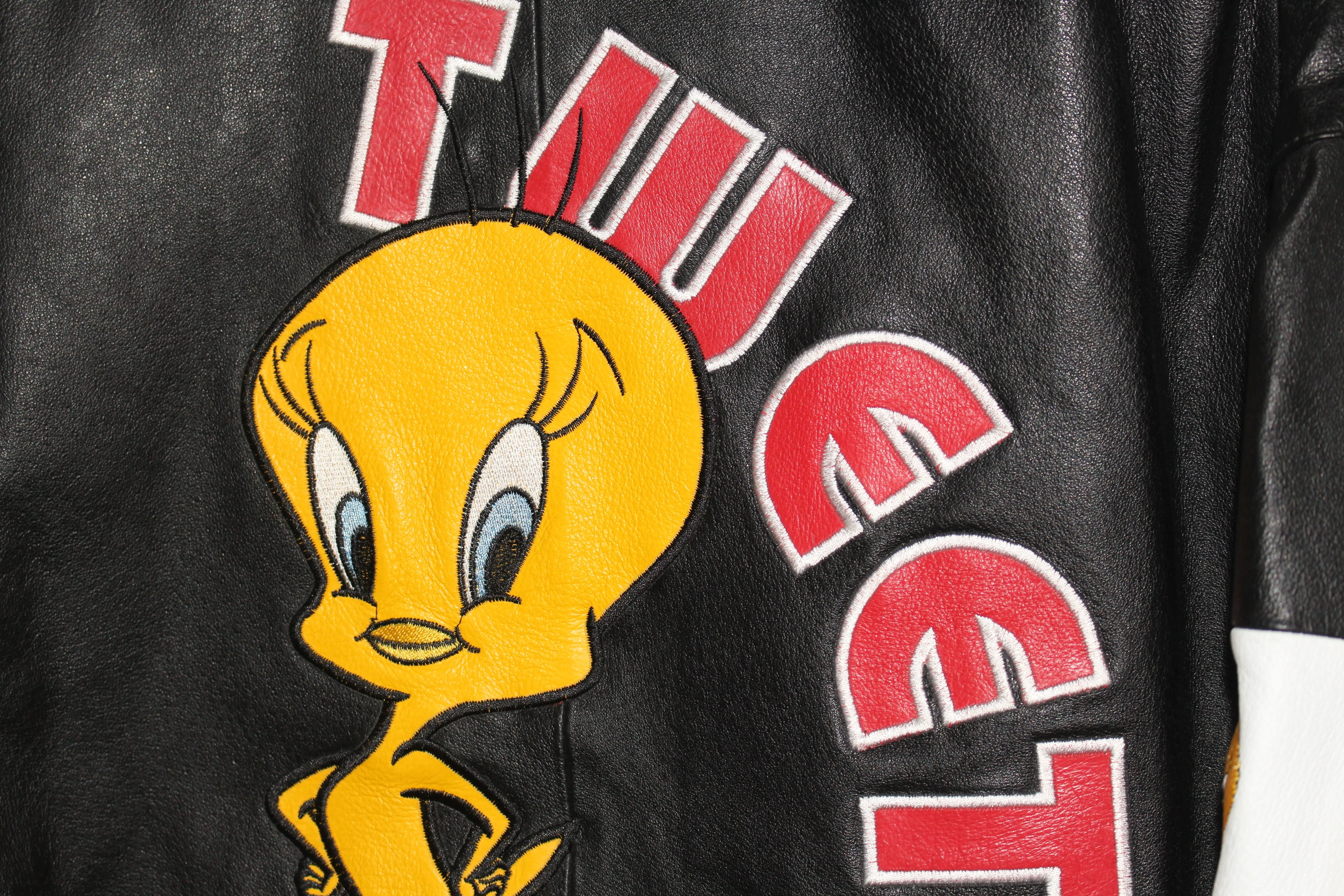 Rare Tweety Bird Looney Tunes Excelled Leather Jacket (XL)