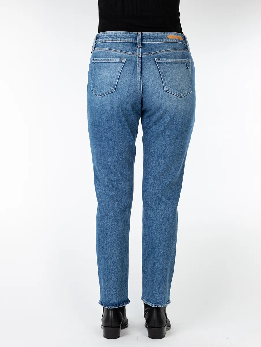 Rene High Rise Straight Jean in Forest Gray by Articles of Society