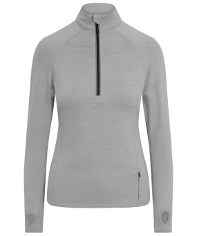 Silver Grey - Women's Cool Flex long half-zip top (C)