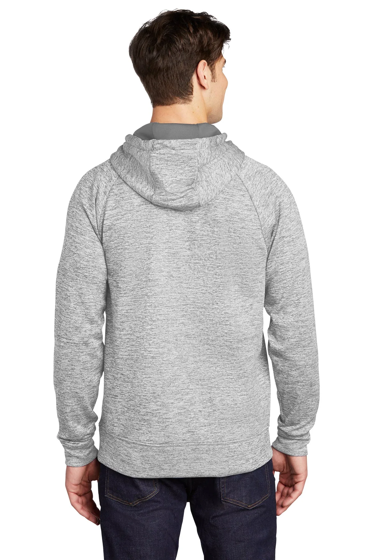 Sport-Tek PosiCharge Electric Heather Customized Fleece Hooded Pullovers, Silver Electric