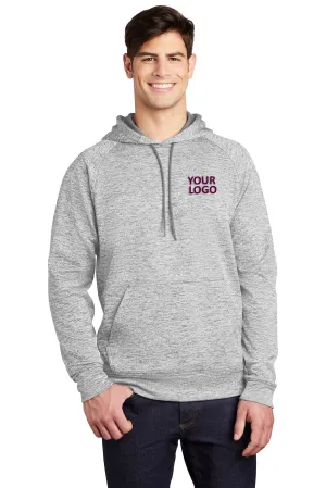 Sport-Tek PosiCharge Electric Heather Customized Fleece Hooded Pullovers, Silver Electric