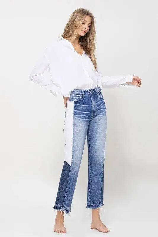 Super high rise crop jeans