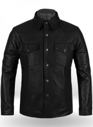 Superiority Men Leather Shirt