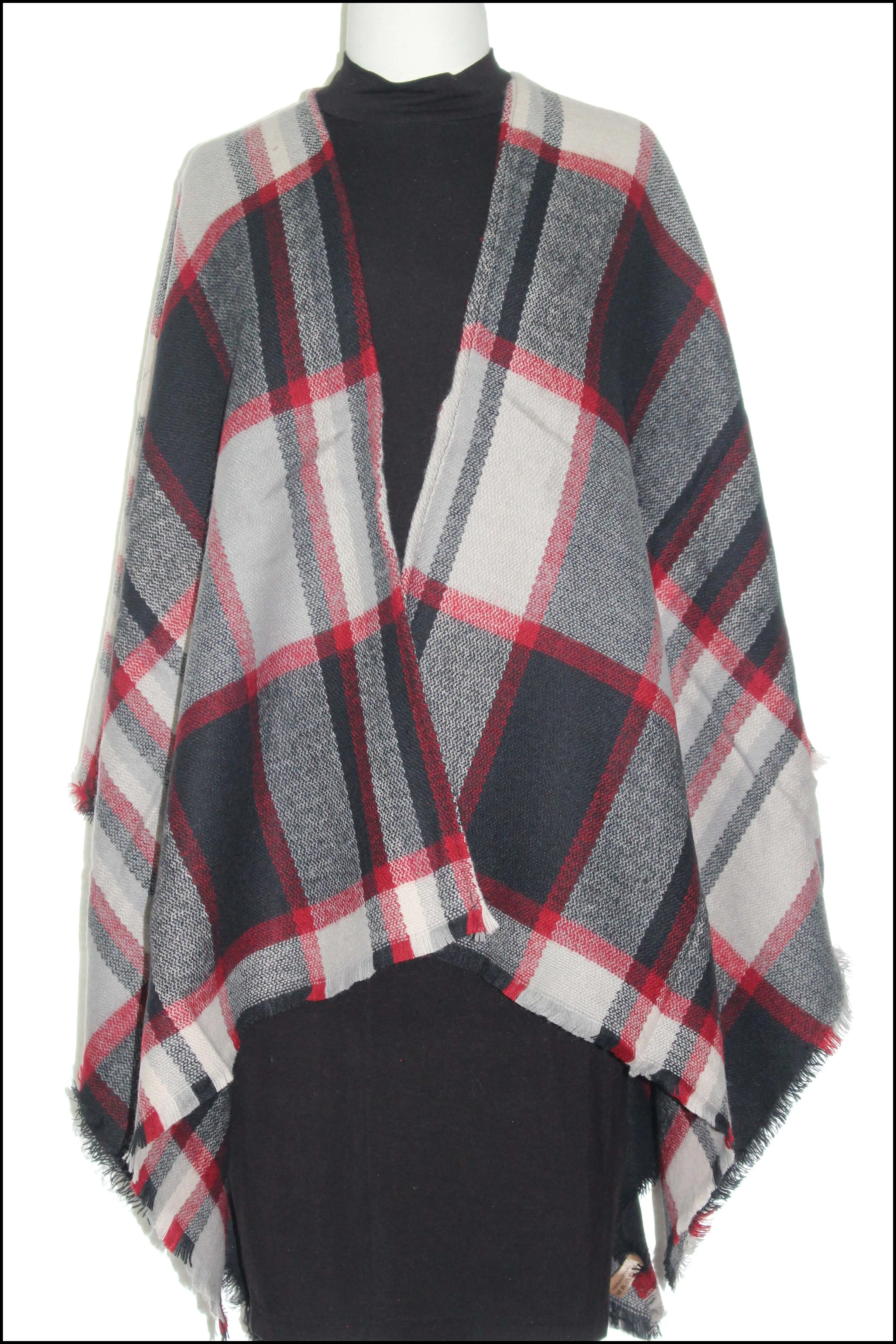 Tartan Plaid Ruana Wrap