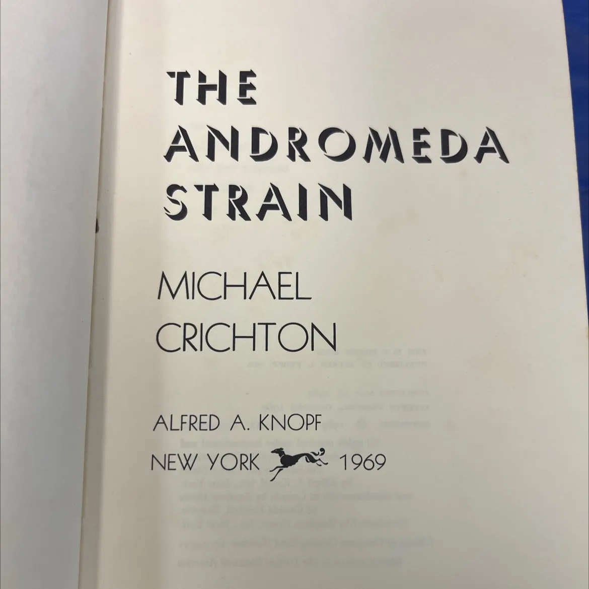 The Andromeda Strain, first edition, seventh printing w dust jacket  book