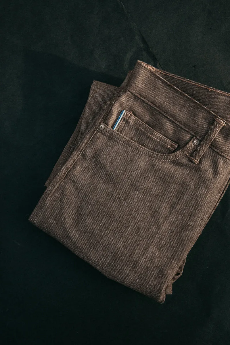 The Pen Slim - Brown Raw 10.5oz Selvedge