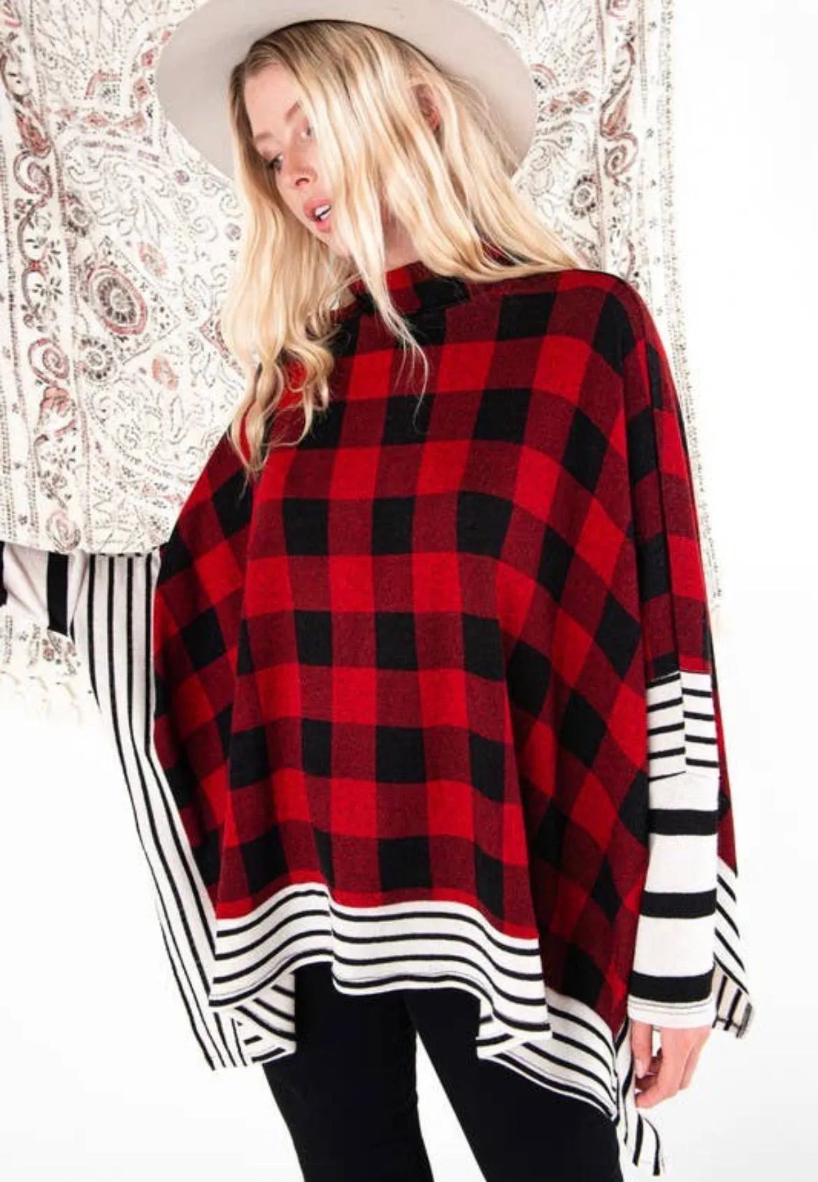 The Red Buffalo Poncho Sweater