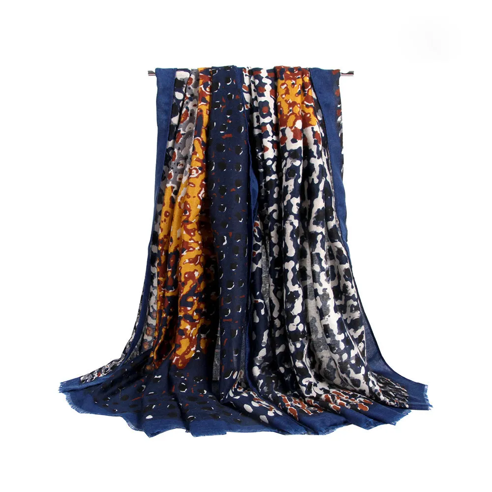 Trendy women's scarves all-match little color block medium and long scarves shawls