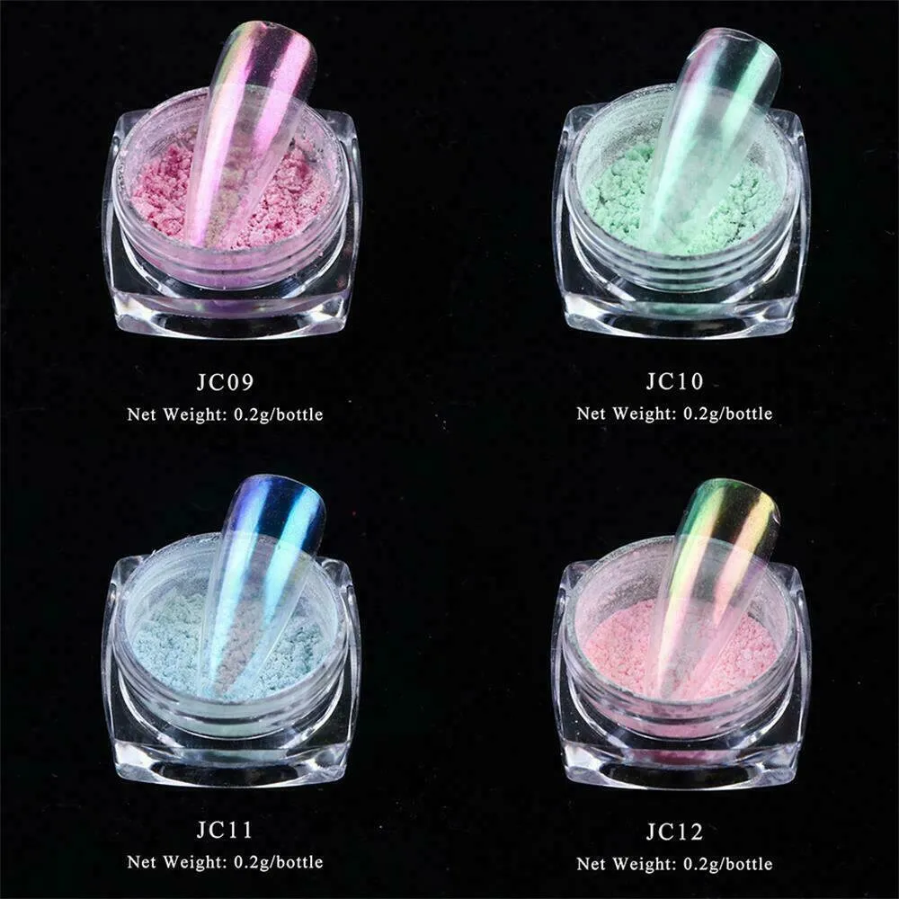 US Glitter Holographic Mirror Nail Art Powder Ultra-thin Aurora Mermaid Pigment