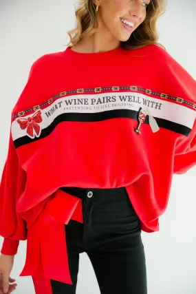 WHICH WINE PAIRS WELL SHOPPING PULLOVER