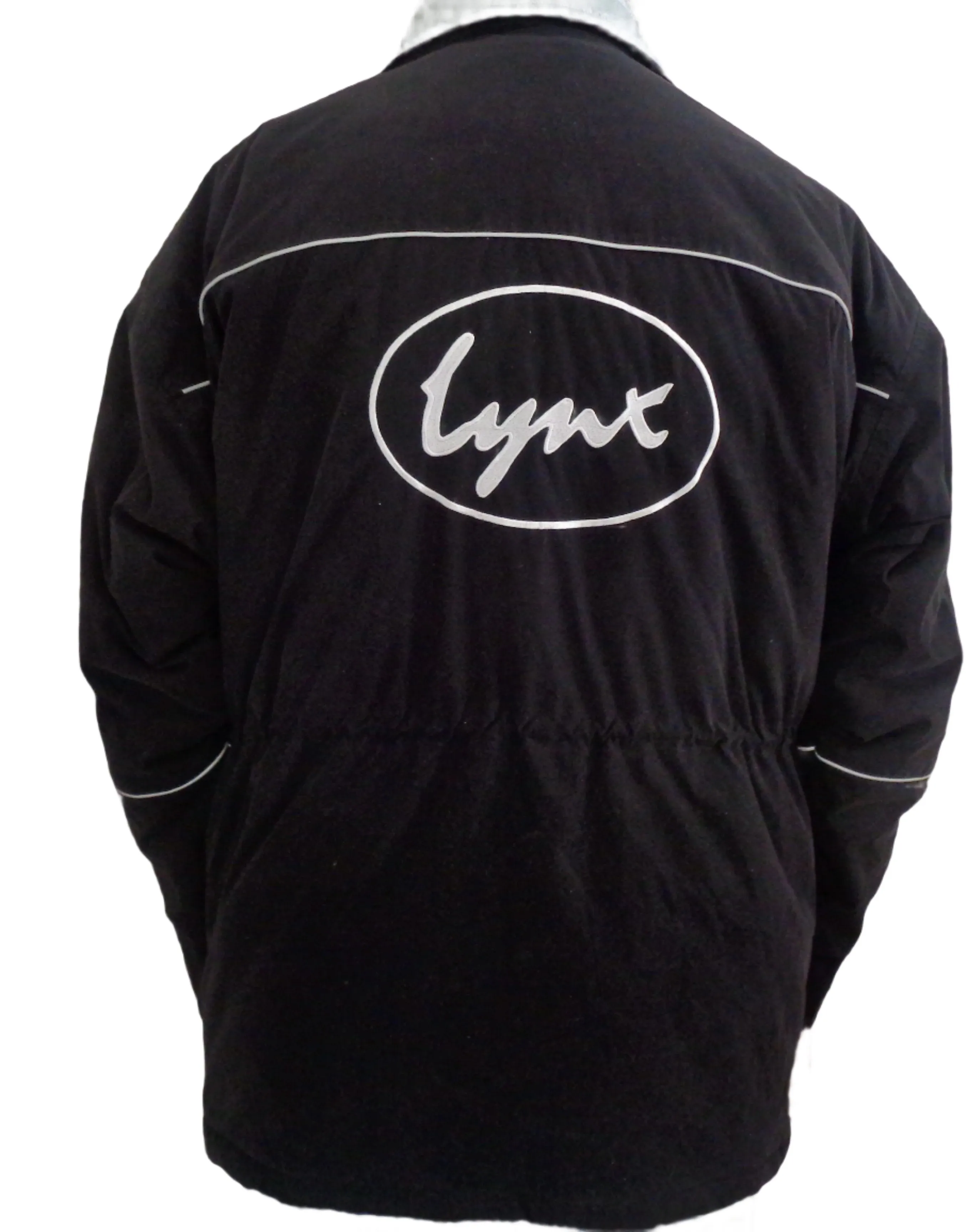 XL Lynx Jaguar Motorsport UK Black Padded Jacket With White Lynx Logo and Reflective Strips